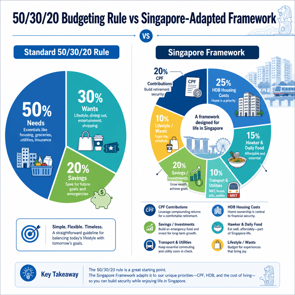 Does the 50/30/20 Rule Actually Work in Singapore? [2026 Salary Examples & Modified Framework]