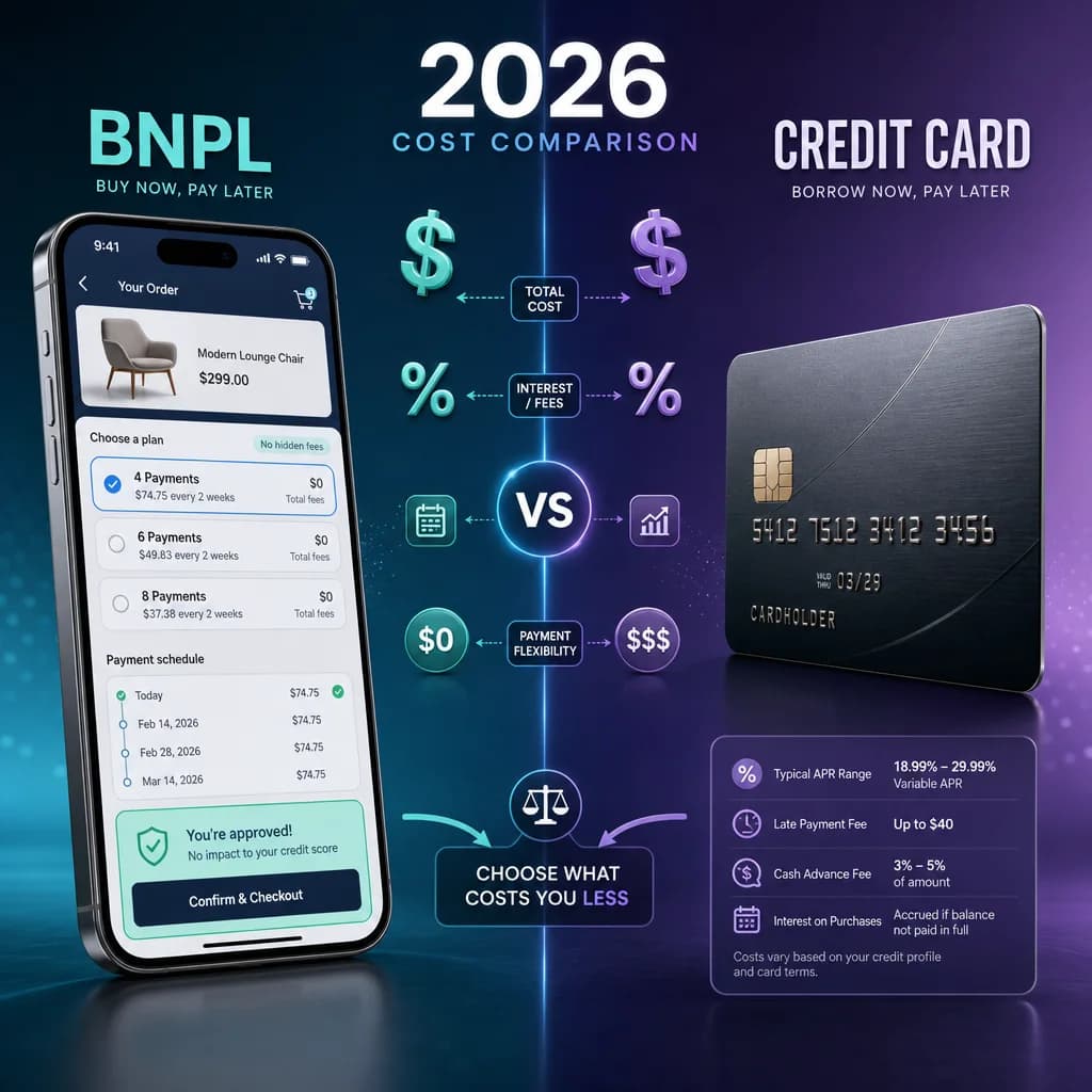 BNPL vs Credit Cards 2026: Which Actually Saves You Money? (Real Math Inside)