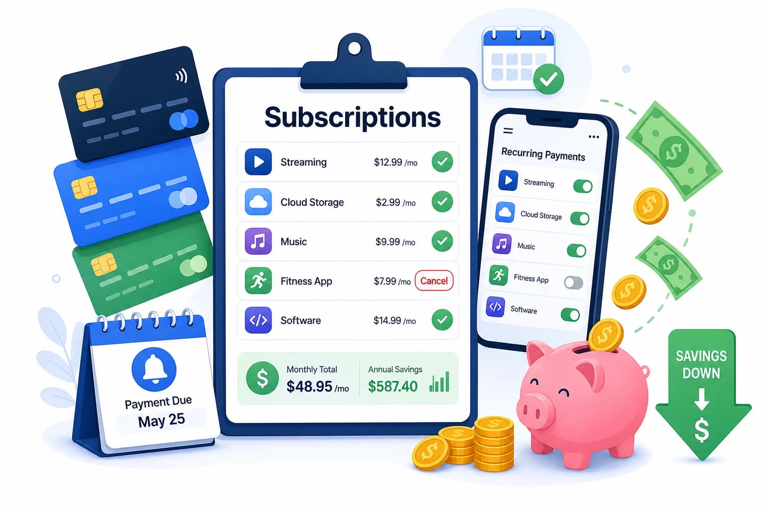 Subscription Audit 2026: How to Cut $100+/Month Without Canceling Everything